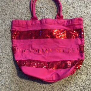 Victoria's Secret Pink Sequin Tote Bag